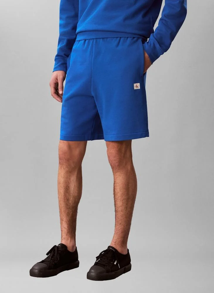 Cotton Terry Badge Jogger Shorts
